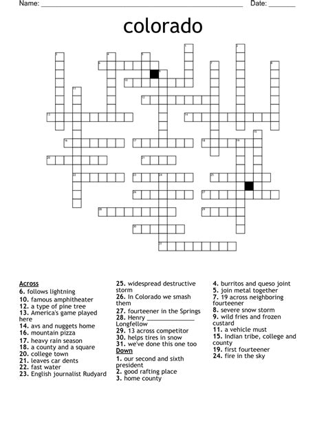 colorado resort crossword clue